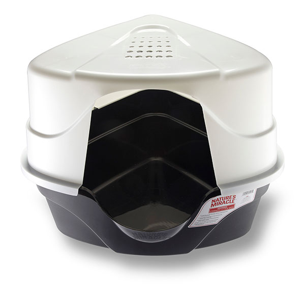 Advanced Hooded Corner Litter Box Nature s Miracle